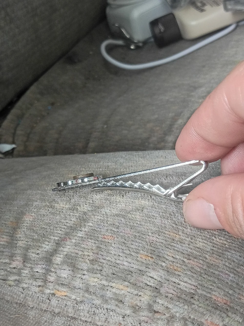 Silver-Tone Coin Accent Hair Clip